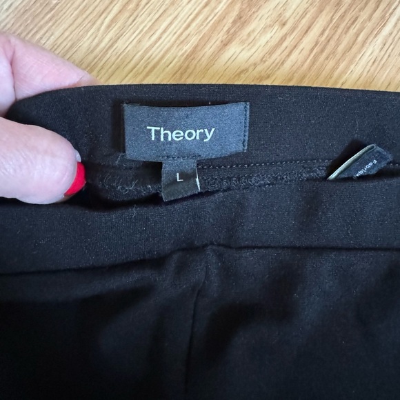 Theory Quinna Rave Black Pants Size Large - Picture 3 of 5